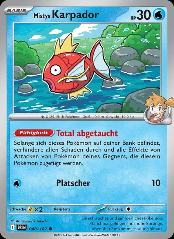 Mistys Karpador — Ewige Rivalen 48 German Pokémon card