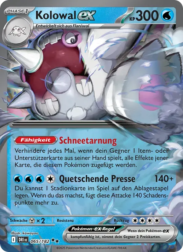 Kolowal-ex — Ewige Rivalen 65 German Pokémon card