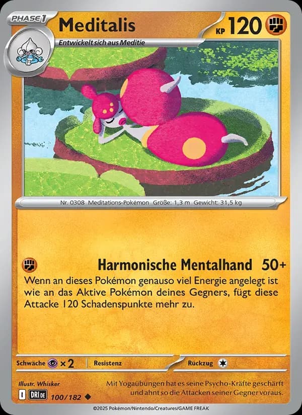 Meditalis — Ewige Rivalen 100 German Pokémon card
