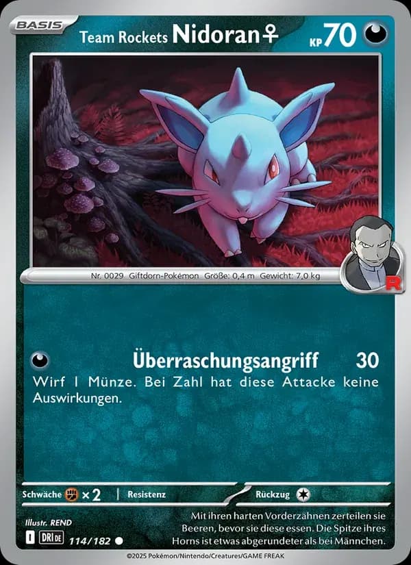 Team Rockets Nidoran♀ — Ewige Rivalen 114 German Pokémon card
