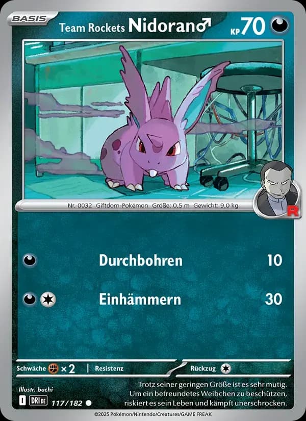 Team Rockets Nidoran♂ — Ewige Rivalen 117 German Pokémon card
