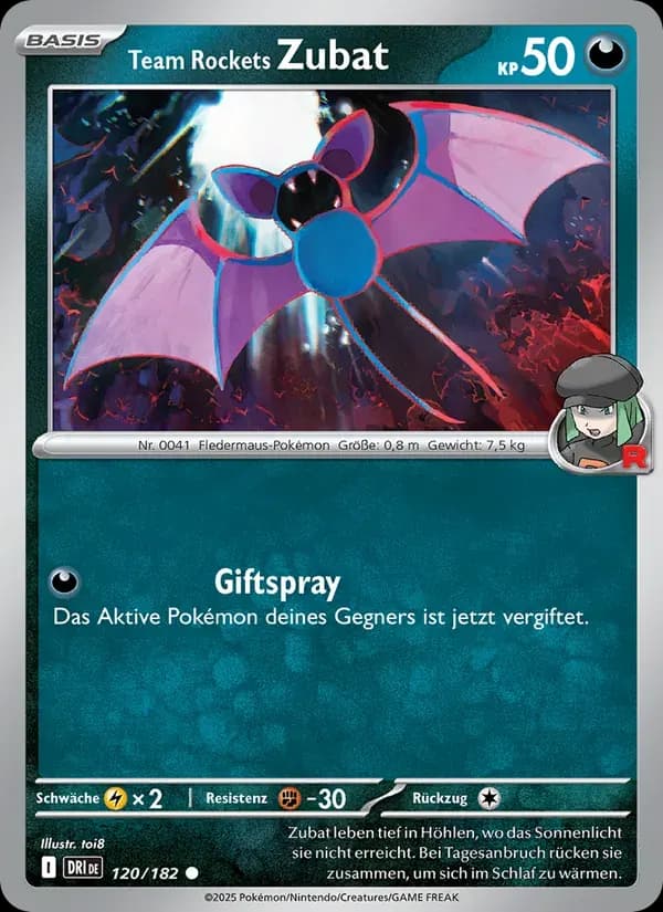 Team Rockets Zubat — Ewige Rivalen 120 German Pokémon card