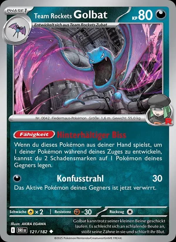 Team Rockets Golbat — Ewige Rivalen 121 German Pokémon card