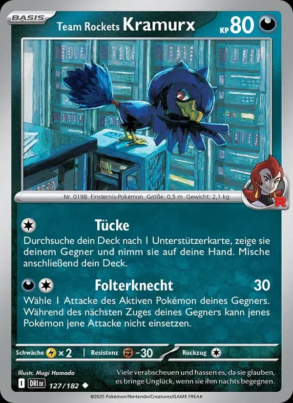 Team Rockets Kramurx — Ewige Rivalen 127 German Pokémon card