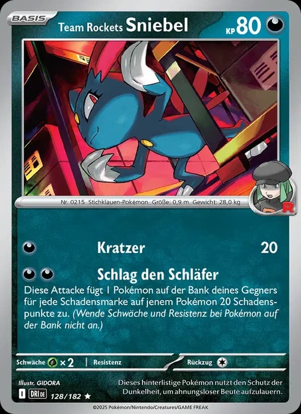 Team Rockets Sniebel — Ewige Rivalen 128 German Pokémon card