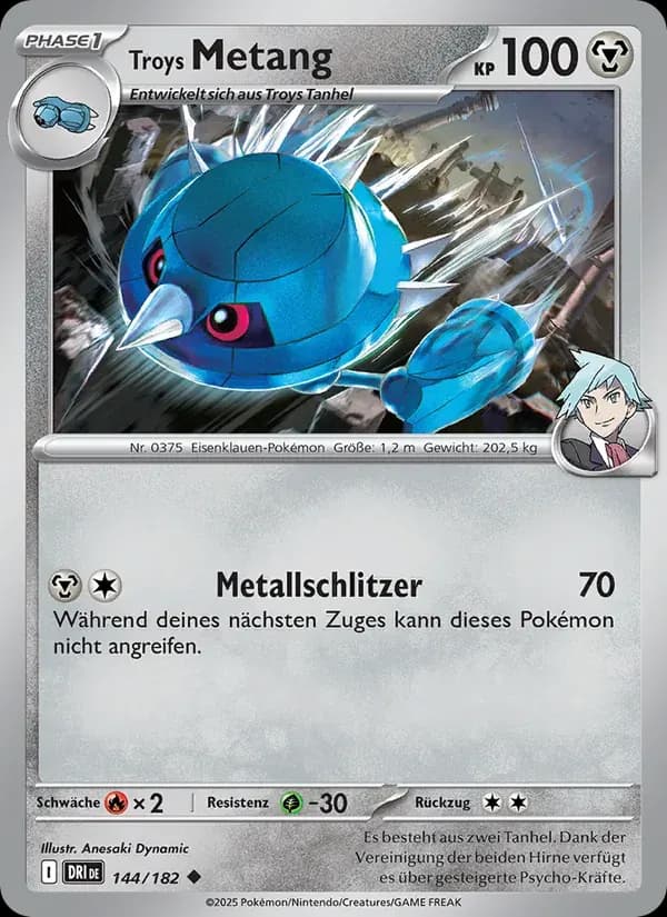 Troys Metang — Ewige Rivalen 144 German Pokémon card
