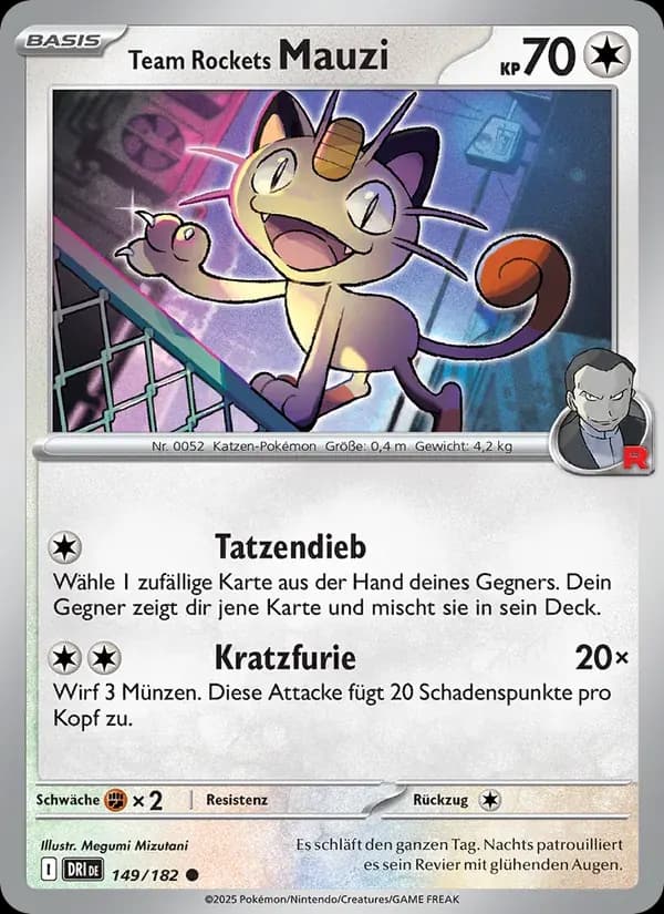 Team Rockets Mauzi — Ewige Rivalen 149 German Pokémon card
