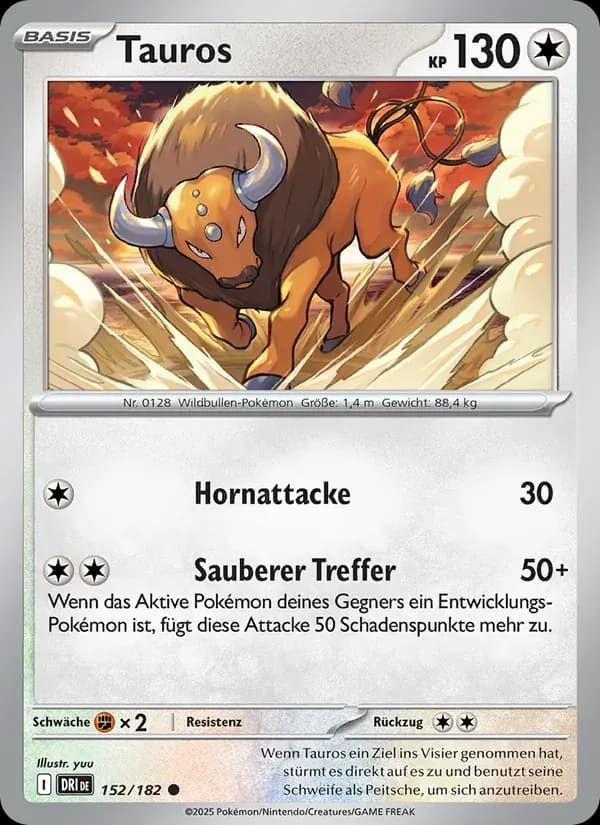 Tauros — Ewige Rivalen 152 German Pokémon card