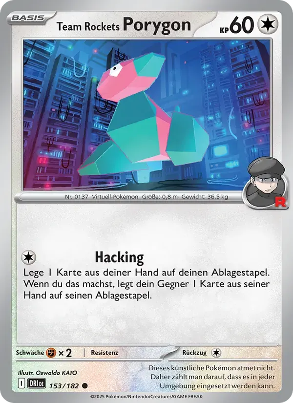 Team Rockets Porygon — Ewige Rivalen 153 German Pokémon card