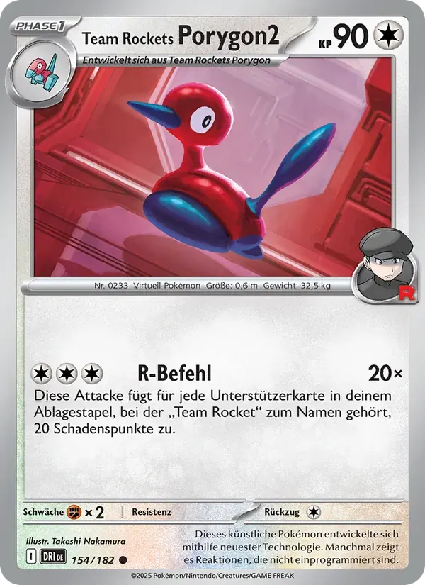 Team Rockets Porygon2 — Ewige Rivalen 154 German Pokémon card