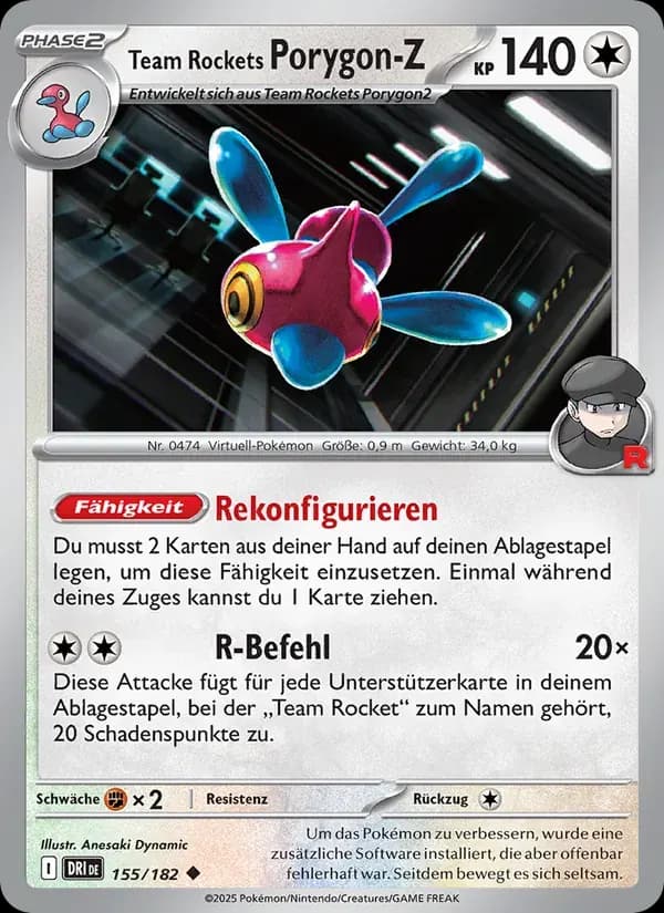 Team Rockets Porygon-Z — Ewige Rivalen 155 German Pokémon card
