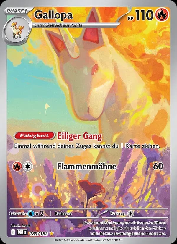 Gallopa — Ewige Rivalen 189 German Pokémon card