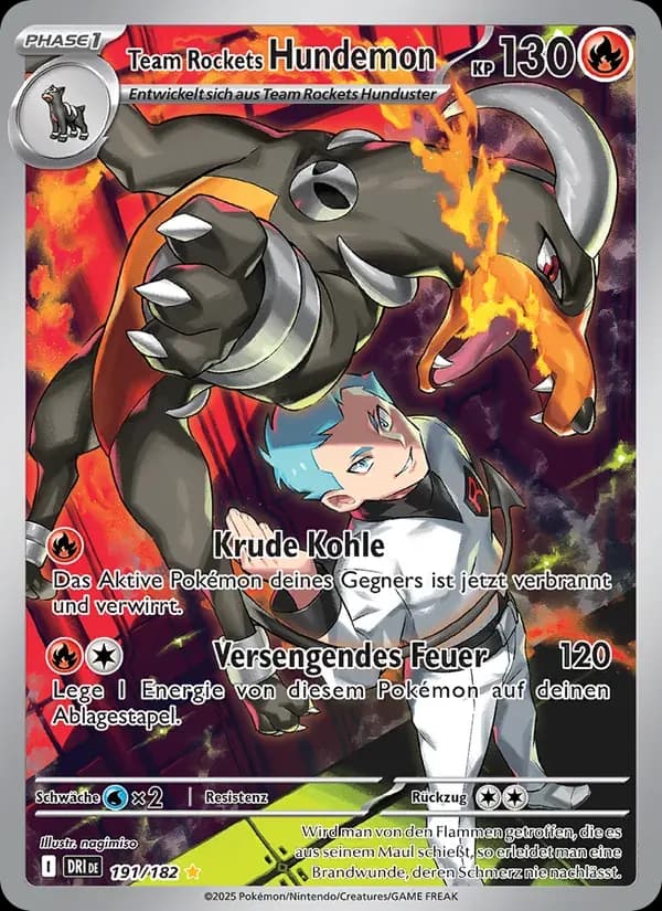 Team Rockets Hundemon — Ewige Rivalen 191 German Pokémon card