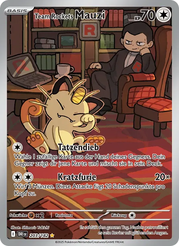 Team Rockets Mauzi — Ewige Rivalen 203 German Pokémon card