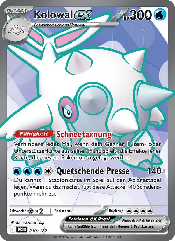 Kolowal-ex — Ewige Rivalen 210 German Pokémon card