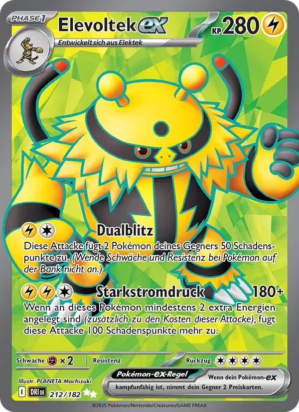 Elevoltek-ex — Ewige Rivalen 212 German Pokémon card