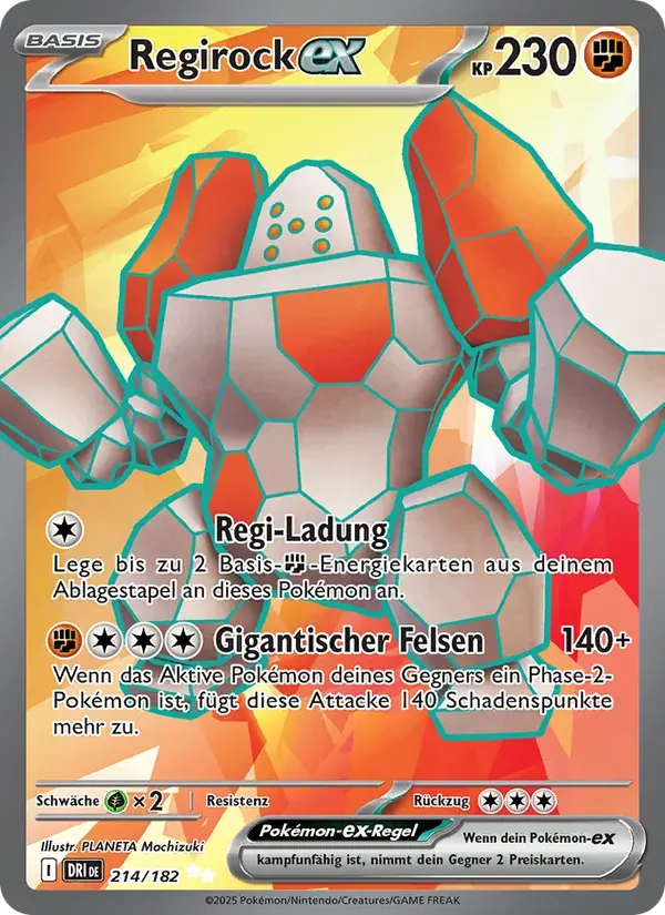 Regirock-ex — Ewige Rivalen 214 German Pokémon card
