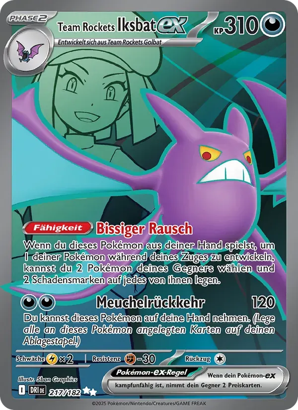 Team Rockets Iksbat-ex — Ewige Rivalen 217 German Pokémon card