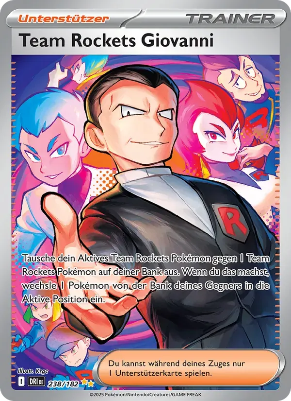 Team Rockets Giovanni — Ewige Rivalen 238 German Pokémon card
