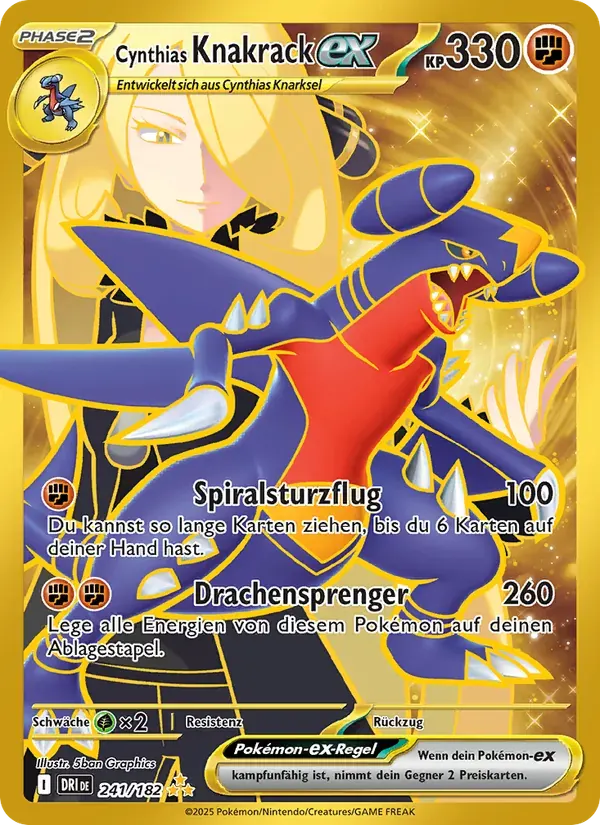 Cynthias Knakrack-ex — Ewige Rivalen 241 German Pokémon card