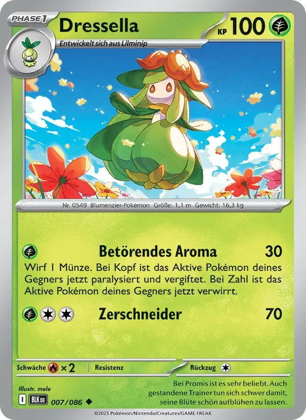 Dressella — Schwarze Blitze 7 German Pokémon card