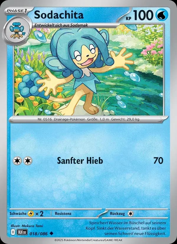 Sodachita — Schwarze Blitze 18 German Pokémon card
