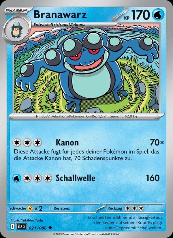 Branawarz — Schwarze Blitze 21 German Pokémon card