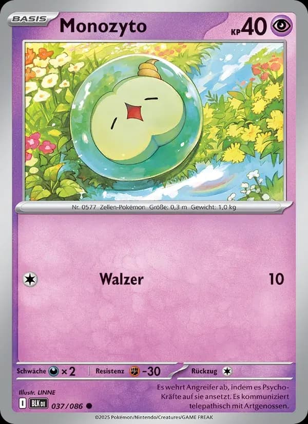 Monozyto — Schwarze Blitze 37 German Pokémon card