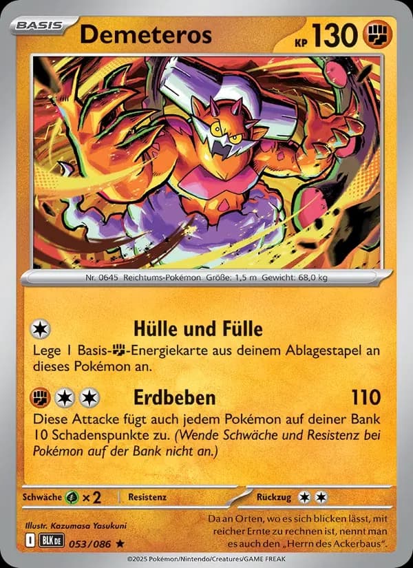 Demeteros — Schwarze Blitze 53 German Pokémon card
