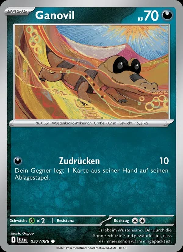 Ganovil — Schwarze Blitze 57 German Pokémon card