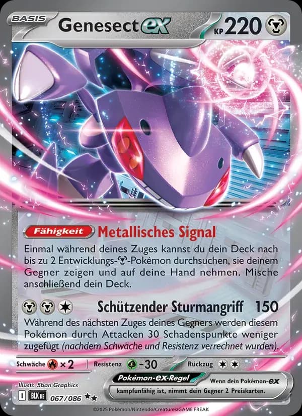 Genesect-ex — Schwarze Blitze 67 German Pokémon card