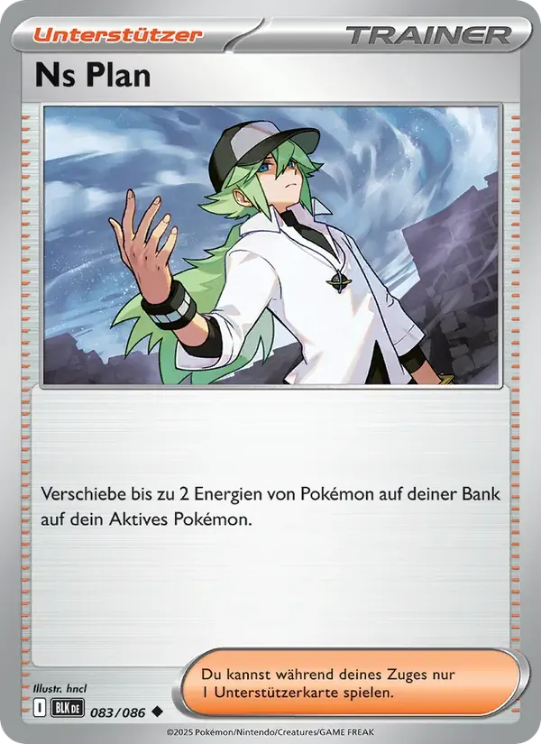 Ns Plan — Schwarze Blitze 83 German Pokémon card