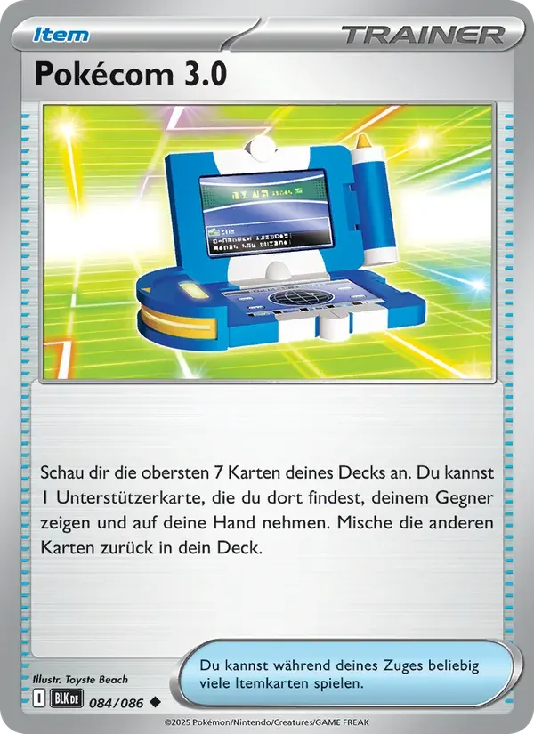 Pokécom 3.0 — Schwarze Blitze 84 German Pokémon card