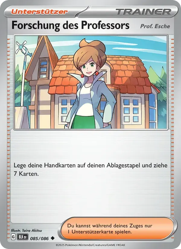 Forschung des Professors — Schwarze Blitze 85 German Pokémon card