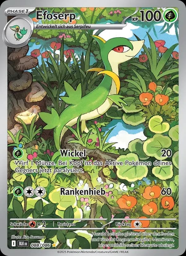 Efoserp — Schwarze Blitze 88 German Pokémon card