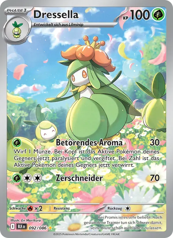 Dressella — Schwarze Blitze 92 German Pokémon card