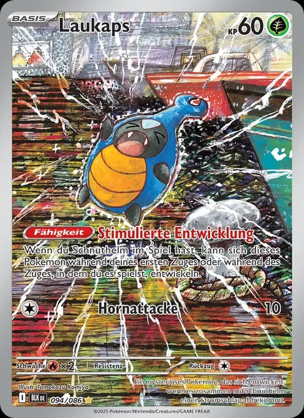 Laukaps — Schwarze Blitze 94 German Pokémon card