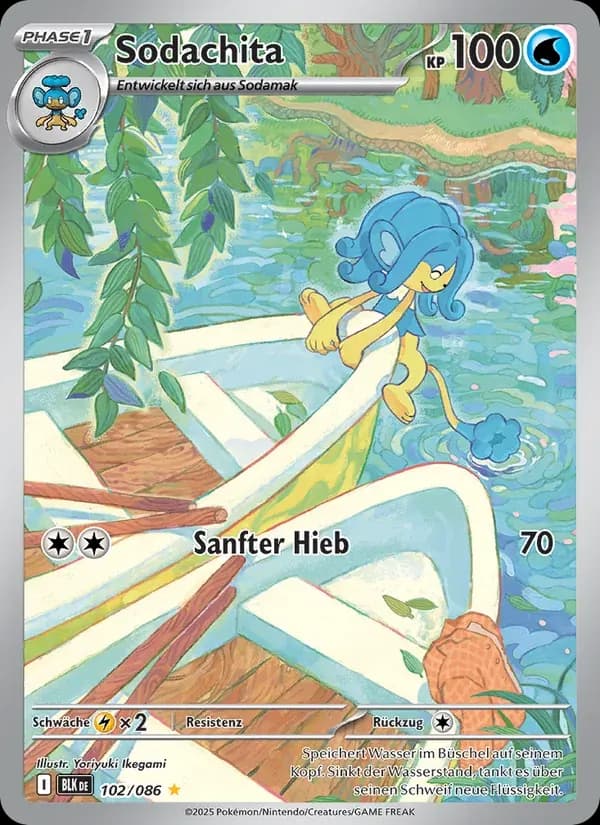 Sodachita — Schwarze Blitze 102 German Pokémon card