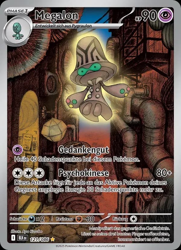 Megalon — Schwarze Blitze 121 German Pokémon card