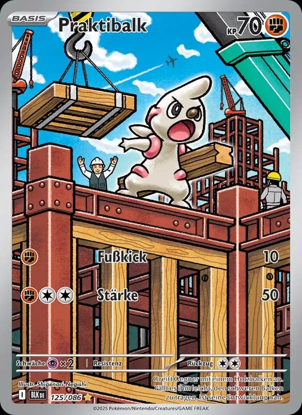 Praktibalk — Schwarze Blitze 125 German Pokémon card