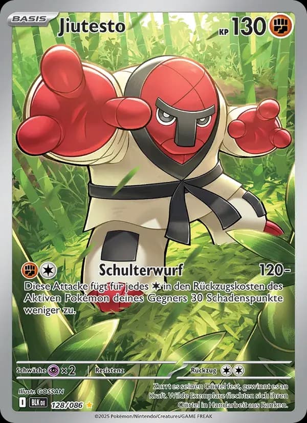 Jiutesto — Schwarze Blitze 128 German Pokémon card