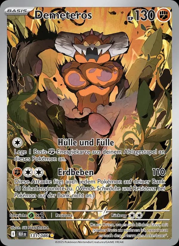 Demeteros — Schwarze Blitze 131 German Pokémon card
