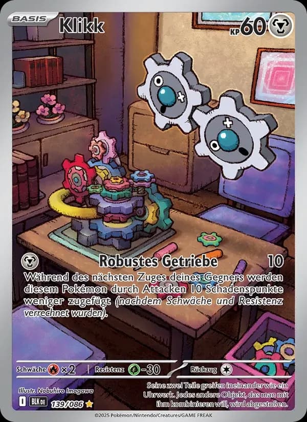 Klikk — Schwarze Blitze 139 German Pokémon card