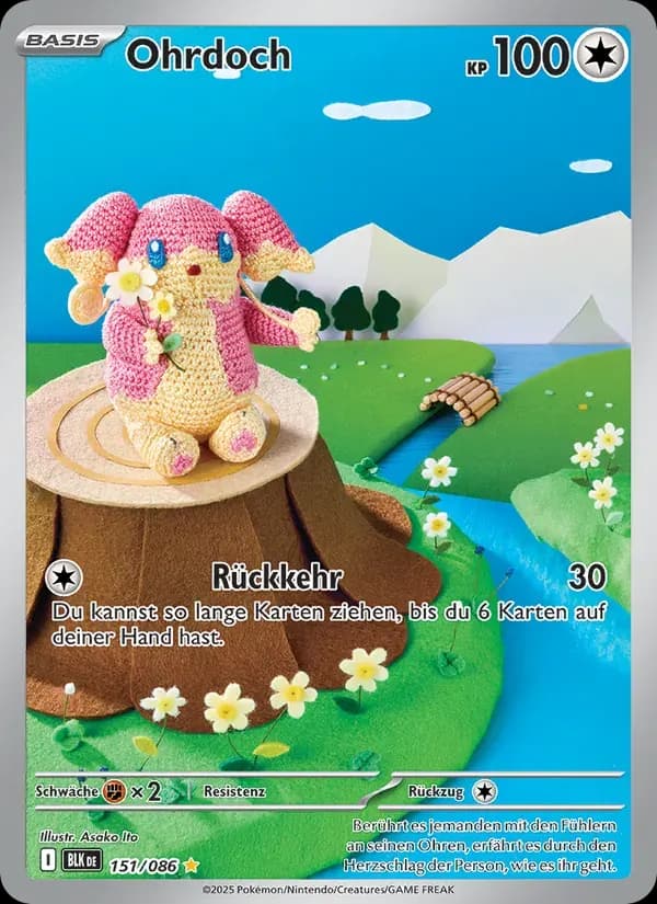 Ohrdoch — Schwarze Blitze 151 German Pokémon card