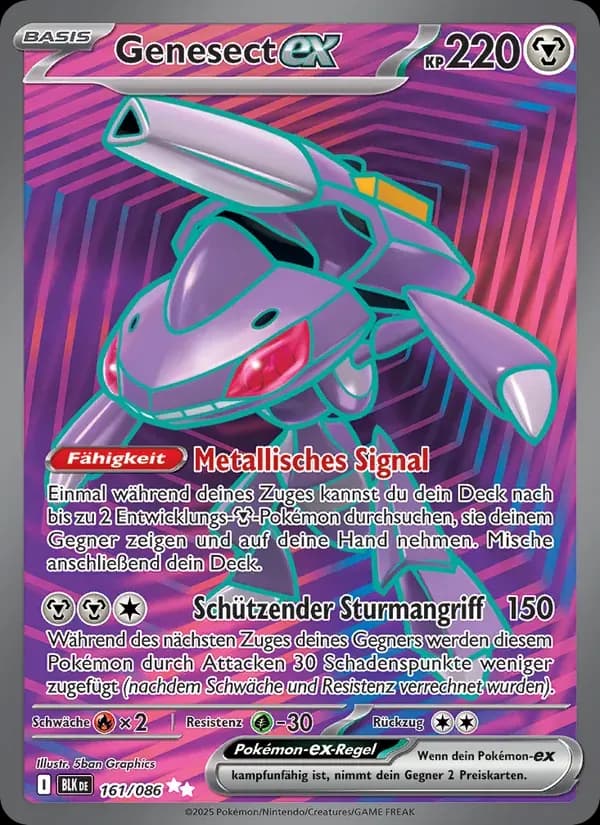 Genesect-ex — Schwarze Blitze 161 German Pokémon card