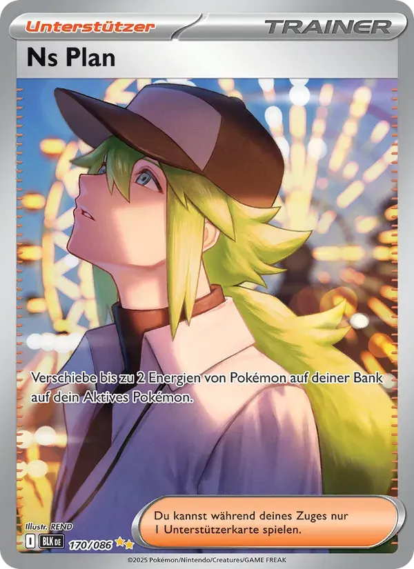 Ns Plan — Schwarze Blitze 170 German Pokémon card