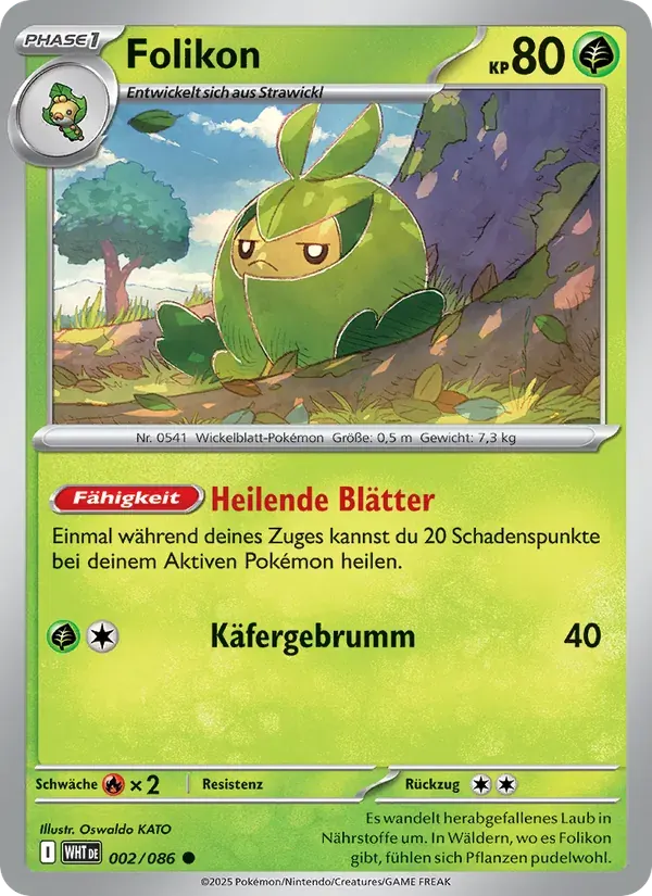 Folikon — Weiße Flammen 2 German Pokémon card