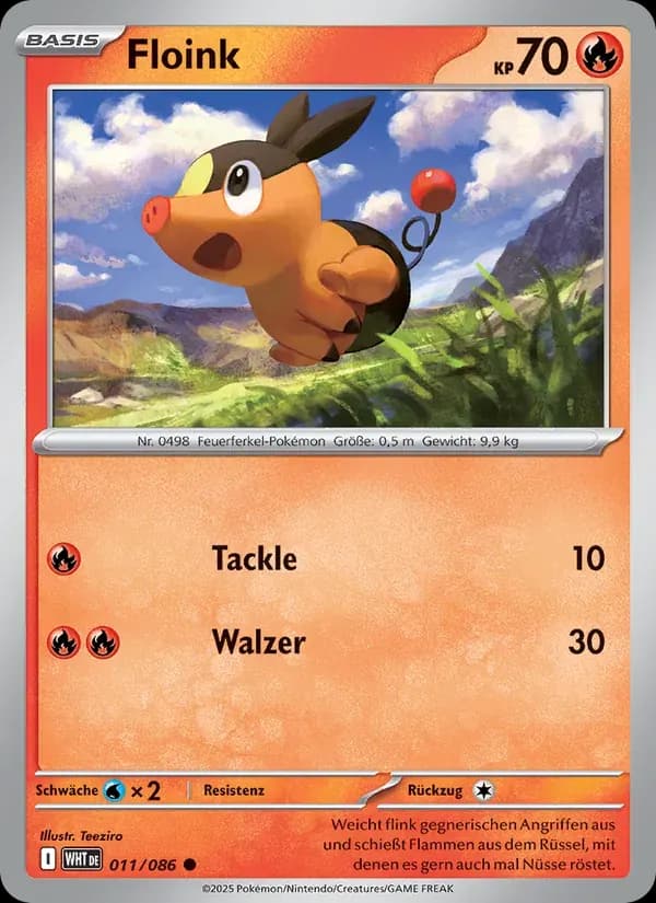 Floink — Weiße Flammen 11 German Pokémon card