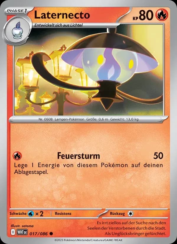 Laternecto — Weiße Flammen 17 German Pokémon card