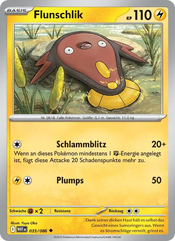 Flunschlik — Weiße Flammen 35 German Pokémon card